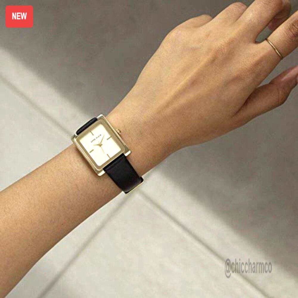 Women's Leather Strap Watch, Rectangular Case, Wa… - image 5